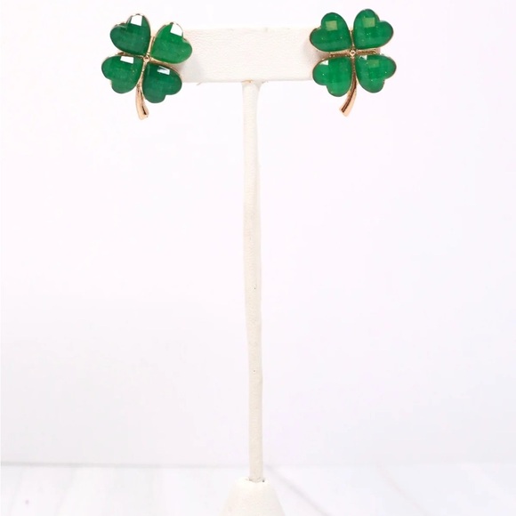 Sparkle shamrock earrings • NWT - Picture 2 of 2